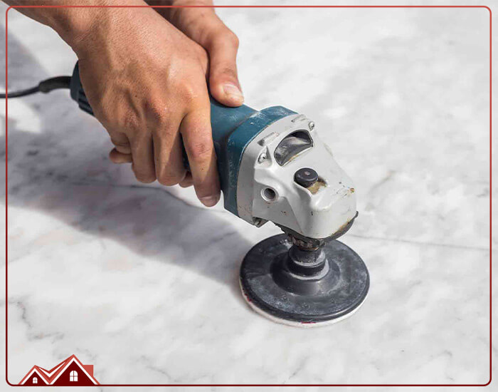 پرداخت کف با سنگ سابی دستی